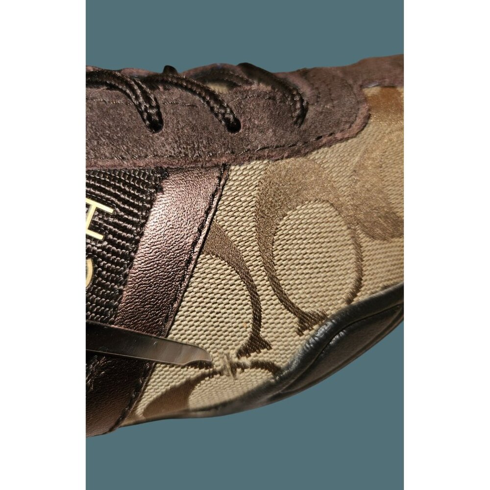 Coach Jayme Signature Canvas Suede Lace Up Oxford Sneaker Women Size 7M - Picture 15 of 16